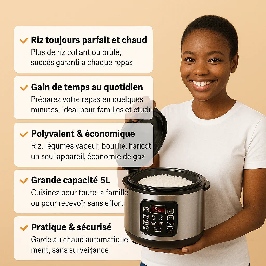 Découvrez le Cuiseur de Riz Electrique : La Révolution de la Cuisine Béninoise à Votre Portée !