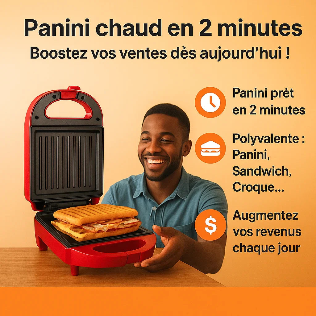 Augmentez vos ventes de paninis avec une machine rapide, robuste et économique