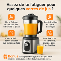Préparez 3 fois plus de jus, gagnez 3 fois plus d’argent !